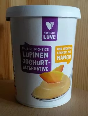 Lupinen Joghurt-Alternative Mango, Fermentiert mit Veganen Joghurtkulturen Made with Luve 500g, code 4260248511232