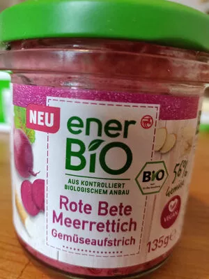 Rote Beete Meerrettich Gemüseaufstrich enerBiO, ener BiO 135 g, code 4305615677583