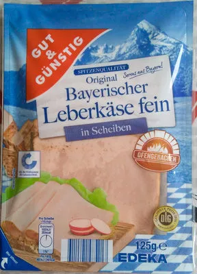 Original Bayrischer Leberkäse fein in Scheiben Gut & Günstig 125 g, code 4311501485217