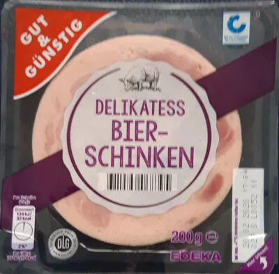 Bierschinken Gut & Günstig,  Edeka 200 g, code 4311596068395