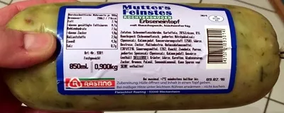 Erbseneintopf Mutters Feinstes, Rasting 850 ml 900 g, code 4313712093014