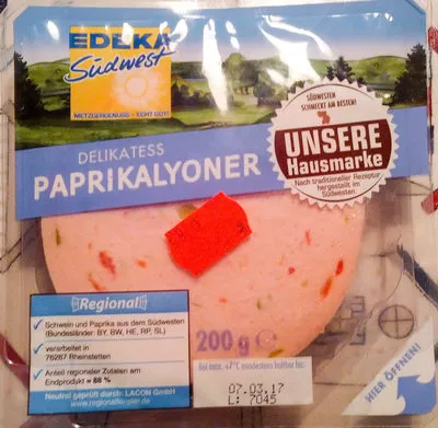 Paprikalyoner Edeka Südwest 200 g, code 4314187031969