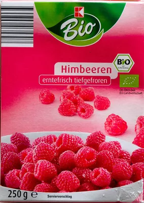 Himbeeren erntefrisch tiefgefroren K-Bio 250 g, code 4335896035307