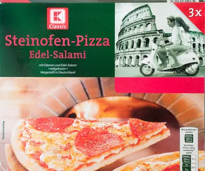 Steinofen-Pizza Edel-Salami K-Classic 3 x 350 g = 1050 g, code 4335896570174