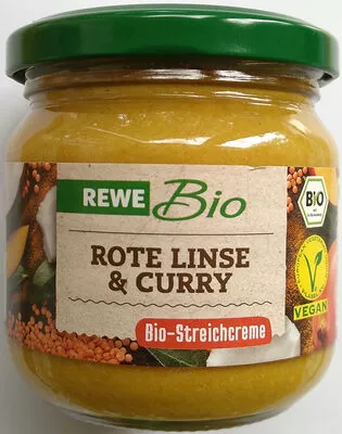 Bio-Streichcreme Rote Linse & Curry REWE Bio 180 g, code 4388844220539