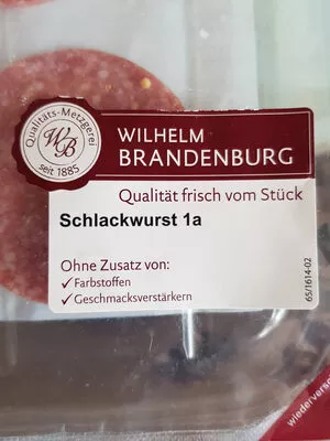 Schlackwurst. Wurst Wilhelm Brandenburg , code 4388860068665