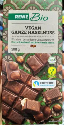 Vegan Ganze Haselnuss Rewe Bio, Rewe, EcoFinia GmbH 100g, code 4388860224016