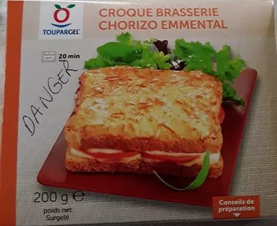 Croque brasserie chorizo emmental Toupargel , code 45443466