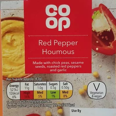 Red pepper Houmous Coop , code 5000128925228