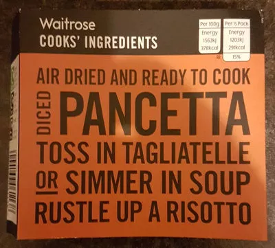 Diced Pancetta Waitrose Cook's Ingredients 154 g, code 5000169061138