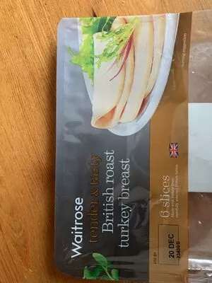 British roast turkey breast Waitrose 6 slices, code 5000169173541