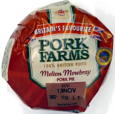 Melton Mowbray Pork Pie Pork Farms 295g, code 5000242112108