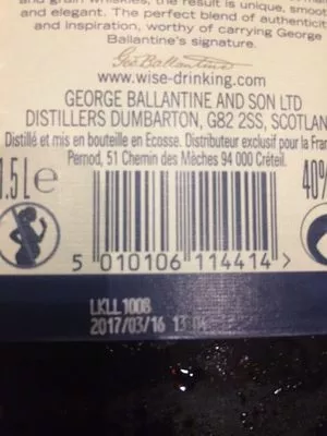 Whisky Ballantine's 1.5 l, code 5010106114414