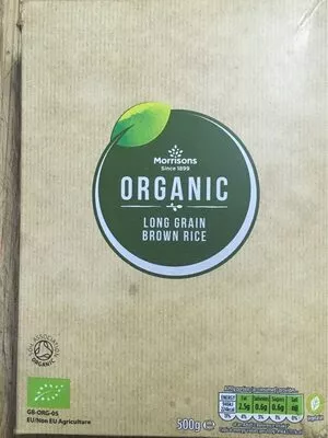 Organic long grain brown rice Morrisons , code 5010251492207