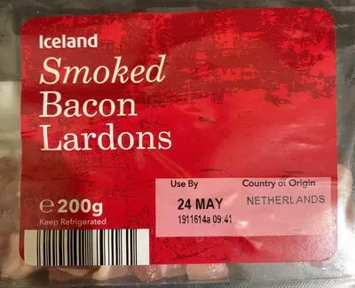 Smoked bacon lardons Iceland 200 g, code 5010482657161