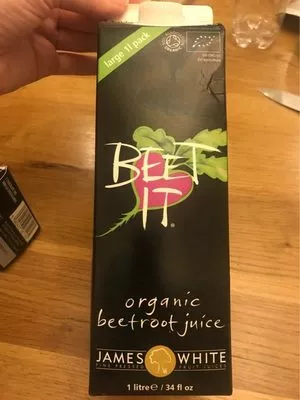 Beet It Organic Beetroot Juice 1 Litre James White 1 litre, code 5020934001008