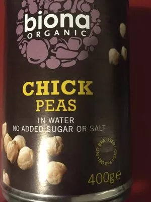 Chick Peas Biona 400 g, code 5032722301313