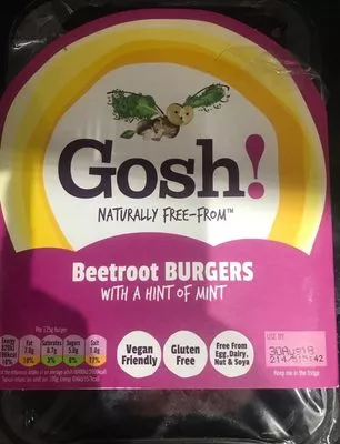 Beetroot Burgers with a hint of mint Gosh! 250 g, code 5036829500037