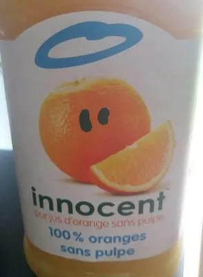 Jus d'orange pressée sans pulpe Innocent 900 ml, code 5038862162500