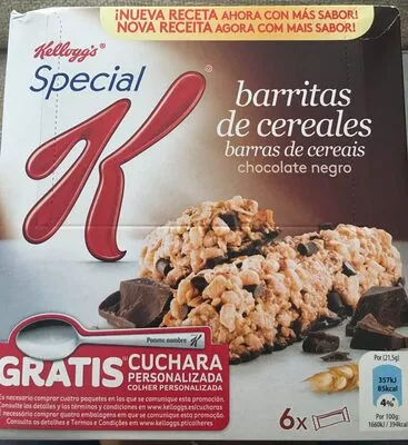 Barritas de cereales con chocolate negro Kellogg's, Special K 129 g (6 * 21,5 g), code 5050083172007