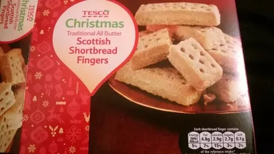 Christmas Traditional All Butter Scottish Shortbread Fingers Tesco 420g, code 5052109810597