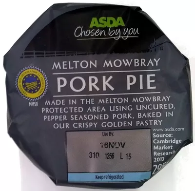 Melton Mowbray Pork Pie Asda 295g, code 5052449539806