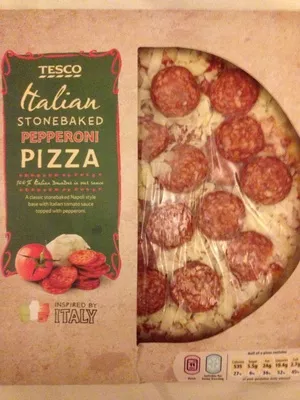 Italian stonebacked pepperoni pizza Tesco 370g, code 5052910124449