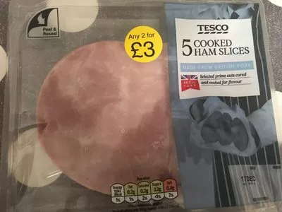 Prime cuts cooked ham Tesco 125g, code 5052910596635