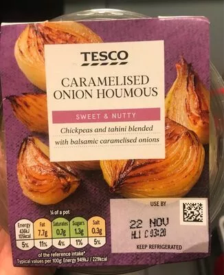 Caramelised Onion Houmous Tesco , code 5053526283193