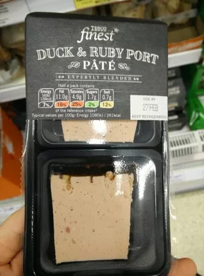 Duck & Ruby Port Pâté tesco, tesco finest 100g (2x50g), code 5053947922169