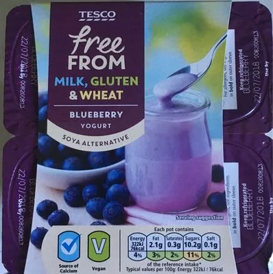 Blueberry Soy Yogurt Tesco , code 5054268778404