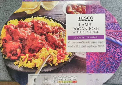 Lamb rogan josh with pilau rice Tesco 450 g, code 5054269080445