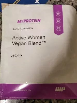 Active women vegan blend banana cinnamon Myprotein , code 5055936867536