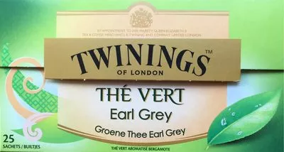 Thé vert Earl Grey Twinings , code 5055953900131