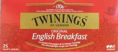 English breakfast Twinings 40 g, 25 sachets, code 5055953900414