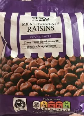 Chocolate raisins Tesco , code 5057753211509