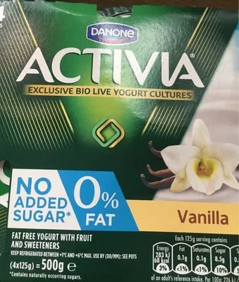 Activia 0% Fat Vanilla Yogur Activia 500 g (4x125g), code 5060058335504