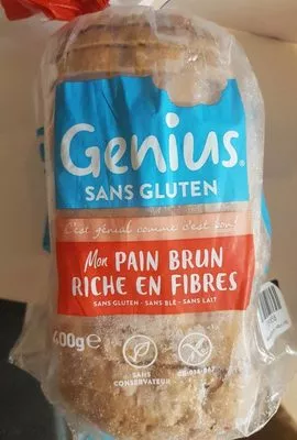 Pain brun riche en fibres Genius sans gluten 400 g, code 5060195906704