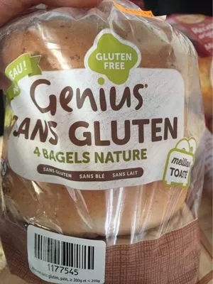 Bagel sans gluten sans lactose Genius Genius 240 g e, code 5060195906735