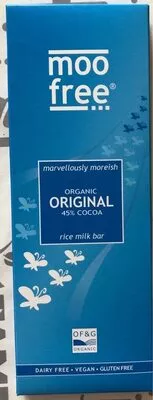 Original 45% coco rice milk bar Moo Free 80 g, code 5060235830563