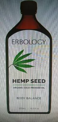 Hemp seed cold-pressed oil Erbology , code 5060321910292