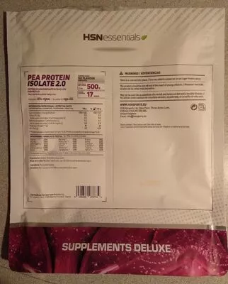 HSN Pea Protein Isolate 2.0 HSN 100 x 30 g, code 5060326273774