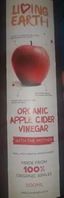 Organic apple cider vinegar Living Earth , code 5060618730022