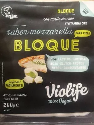 Mozzarella Flavour Block for Pizza Violife 200 g, code 5202390016585