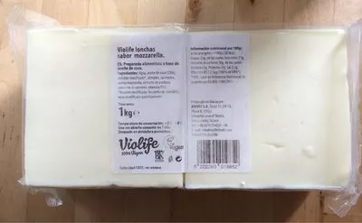 Violife lonchas sabor mozzarella Violife 1 kg, code 5202390019852