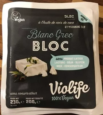 Blanc grec bloc Violife 200 g, code 5202390020407