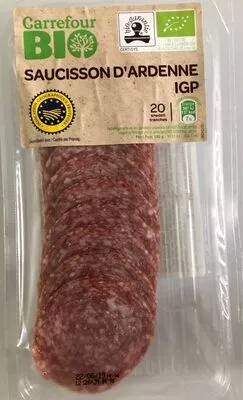 Saucisson d'ardenne IGP bio Carrefour Bio , code 5400101023208