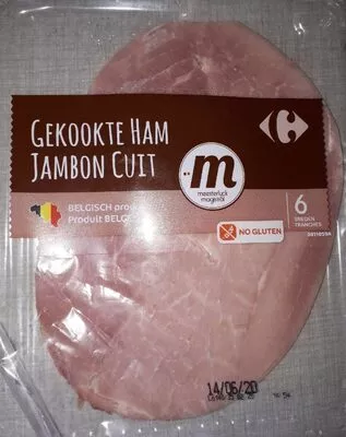 Jambon cuit Carrefour 200 g, code 5400101056374