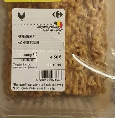 haché de poulet carrefour 500 g, code 5400101071643