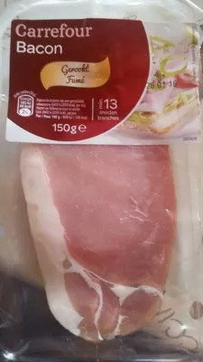 Bacon fumé carrefour 13 tranches - 150 g, code 5400101252240